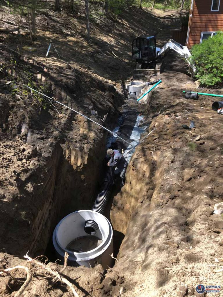 kanalizasyon hat yenileme ve altyapı tamir çalışması