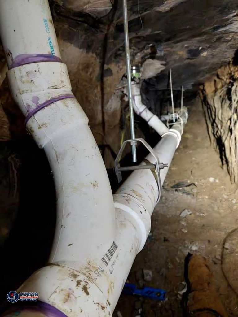 İstanbul kanalizasyon tünel kazısı çalışması