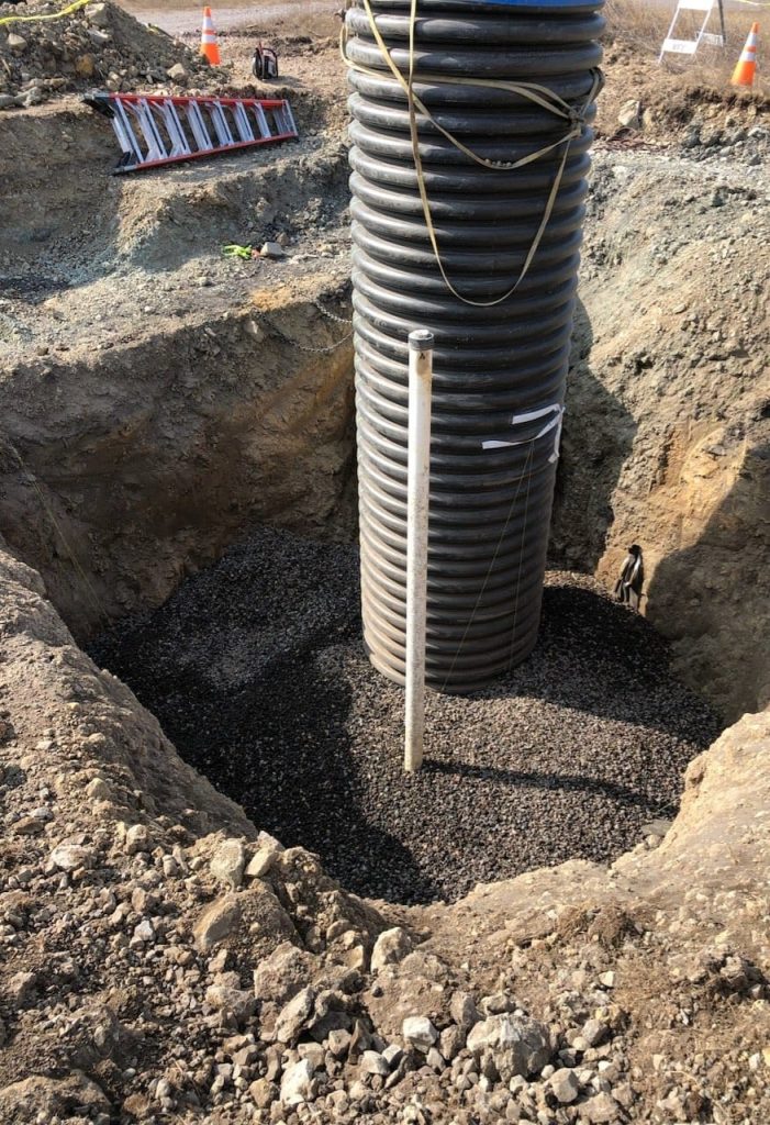 Drenaj kuyusu açma işlemi 