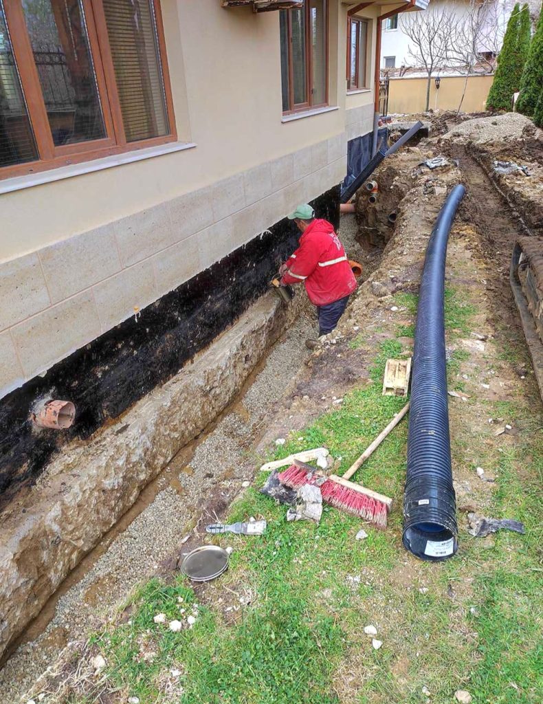 Bina çevresi drenaj işlemi