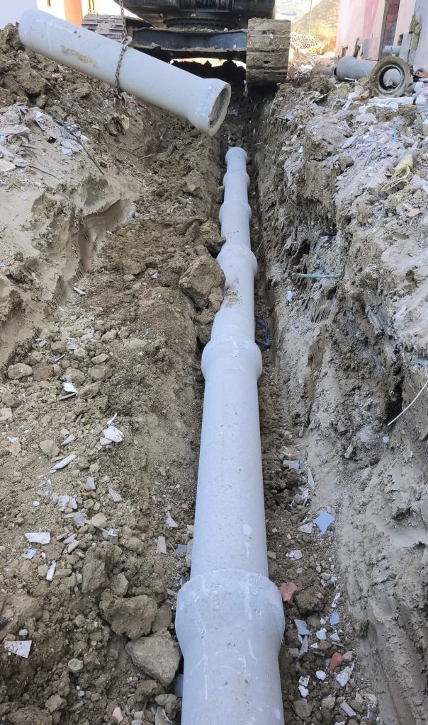 Sarıyer kanalizasyon borusu döşeme altyapı yenileme işlemi