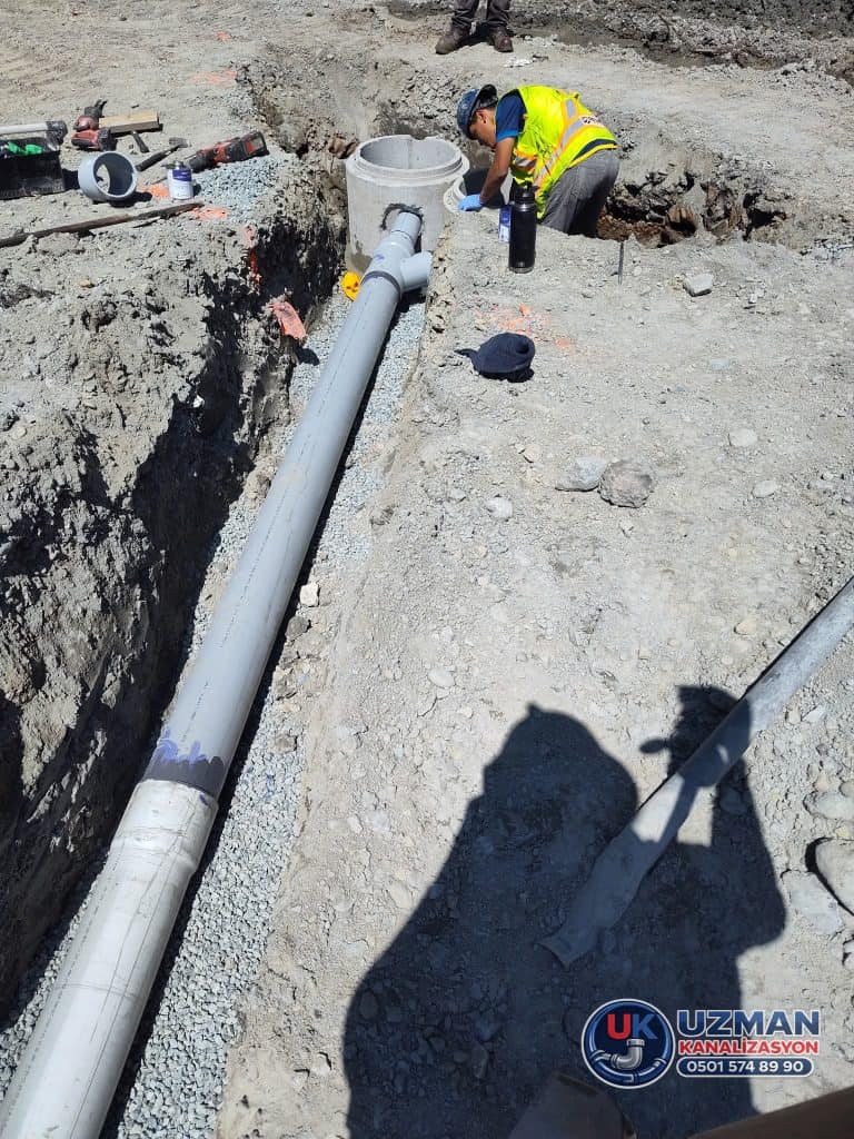 altyapı kanalizasyon arıza giderme ve hat yenileme işlemi