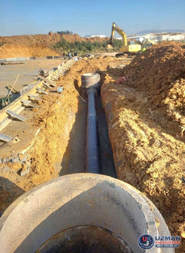 büyük çap kanalizasyon hat kurulumu proje uygulaması