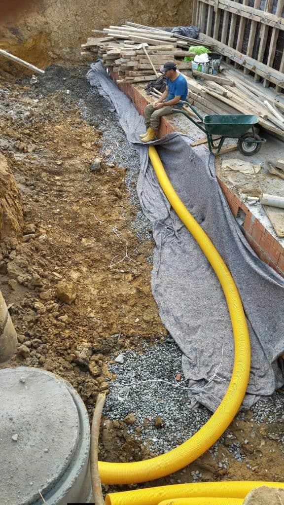 drenaj hattı ve su tahliye sistemi uygulama çalışması