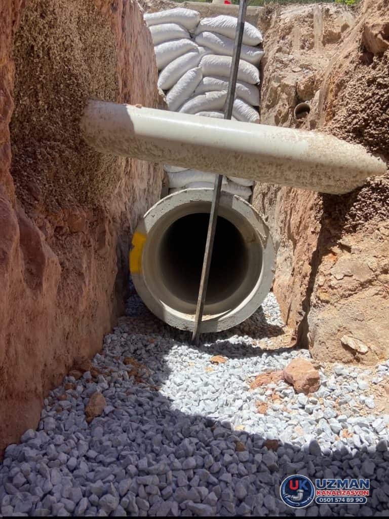 Güngören kanalizasyon hattı döşeme ve boru yerleştirme çalışması