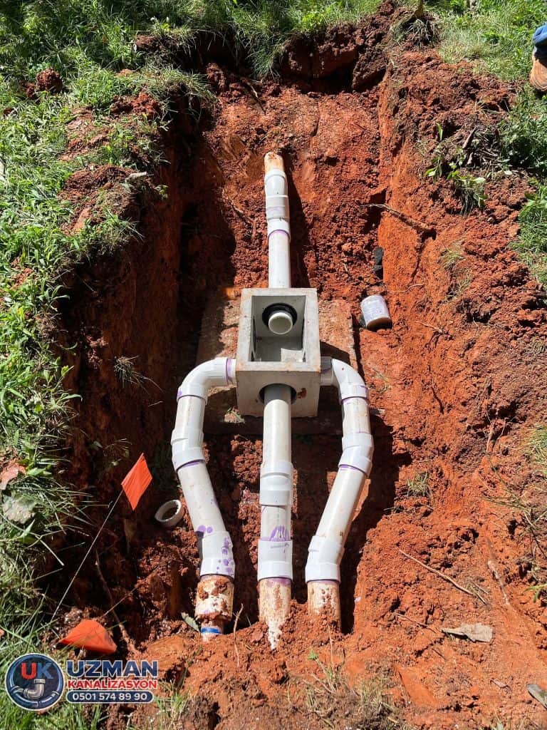 Kanalizasyon borusu döşeme çalışması Tuzla