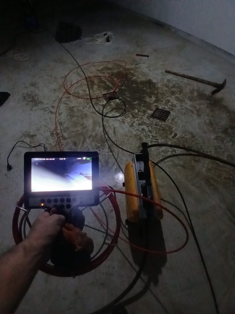 Kanalizasyon borusu kamera ile görüntüleme ve arıza kontrolü